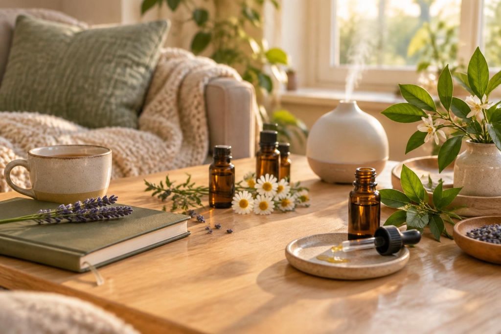 lavande, petit grain ou ylang-ylang : découvrez quelles huiles essentielles choisir selon les situations de stress et les précautions à connaître.